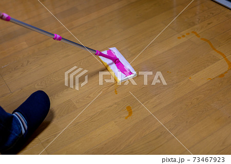 床のワックス塗布　リペア 73467923