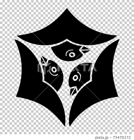 丹波國家蘆田的家徽頭對頭三隻鵝 73470172