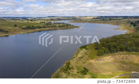 Aerial view of the Oberon Dam in regional Australia Aerial view of the Oberon Dam in regional Australia 73472809