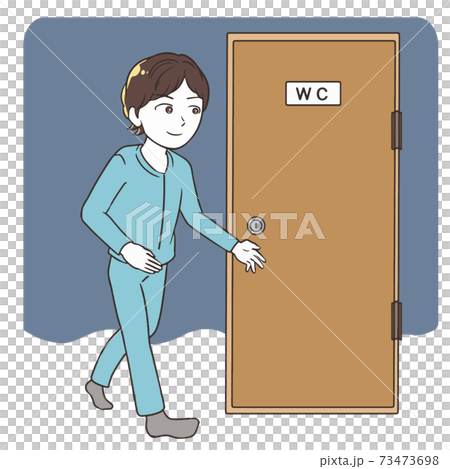 トイレに行く　夜中　男性 73473698