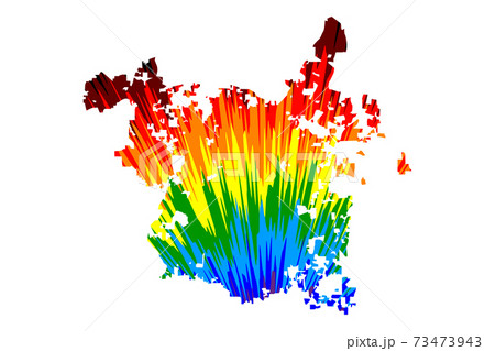 Raleigh city (United States of America, USA, U.S., US, United States cities, usa city)- map is designed rainbow abstract colorful pattern, City of Raleigh map made of color explosion, 73473943