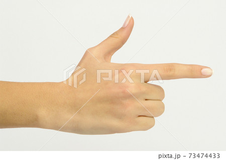 Women Hand Signing 73474433