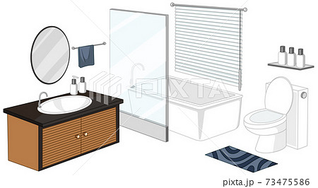 Bathroom furniture isolated on white background 73475586