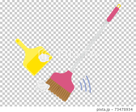 Broom and dustpan vector illustration cleaning 73478934
