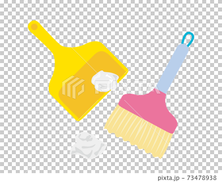 Broom and dustpan vector illustration cleaning 73478938