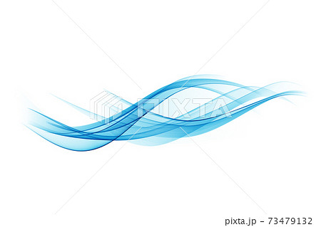 青い抽象的な曲線 ベクター素材のイラスト素材