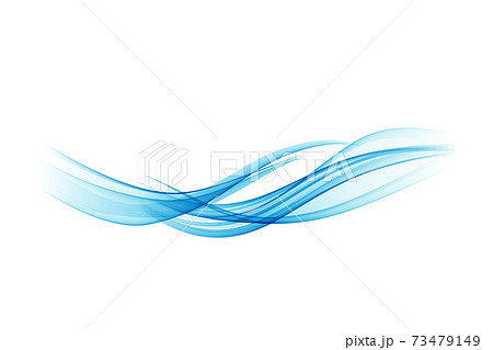 青い抽象的な曲線 ベクター素材のイラスト素材