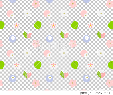 和菓子のパターン柄 和菓子のパターン柄 73479484