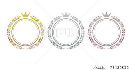 美しいグラデーションのランキングフレーム 金 銀 銅 のイラスト素材