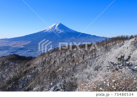 三ッ峠から望む富士山　厳冬 73480534