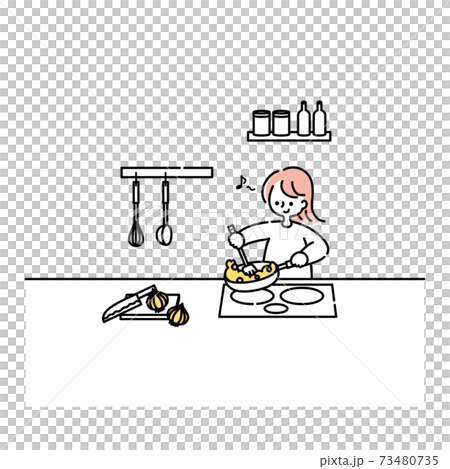 Woman cooking 73480735