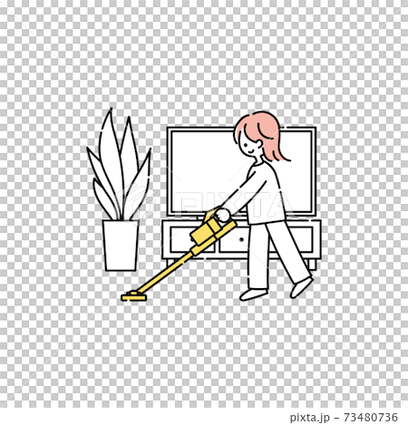 Woman cleaning Woman cleaning 73480736