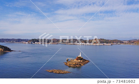 天草・肥後兜島灯台の空撮 天草・肥後兜島灯台の空撮 73481602