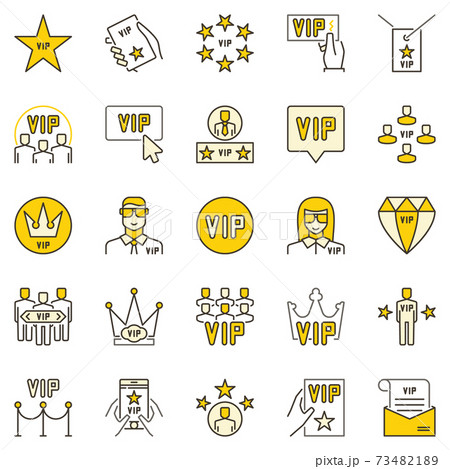 VIP colored icons - vector modern concept symbolsのイラスト素材 [73482189] - PIXTA