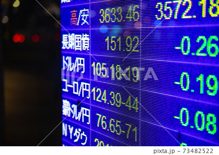 株価ボード【経済イメージ】 73482522