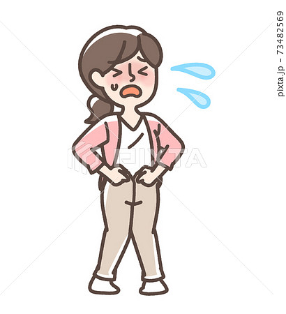 ズボンが入らない女性 73482569