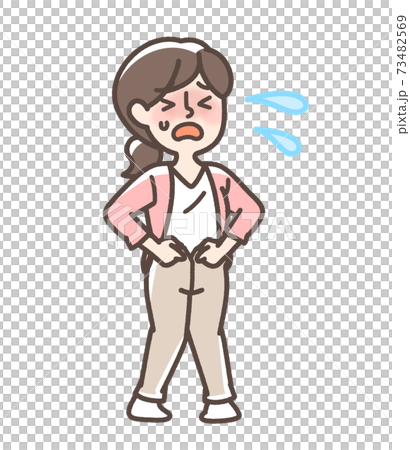 ズボンが入らない女性 73482569