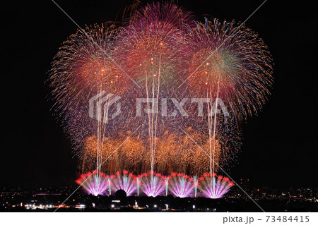 長岡まつり大花火大会 天地人花火 の写真素材