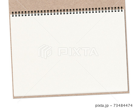 Blank sketchbook on white background, free space Stock Photo by