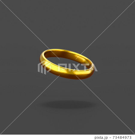 Golden Ring on Black Background 73484973