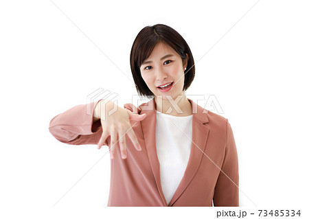 手話の指文字 ね の写真素材