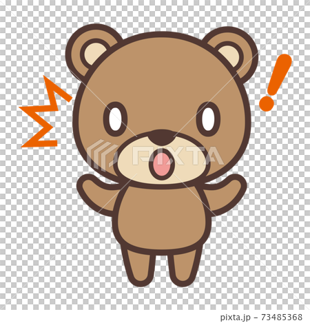 驚いているかわいいクマのキャラクター 驚いているかわいいクマのキャラクター 73485368