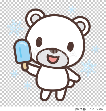 Cute polar bear character with popsicles Cute polar bear character with popsicles 73485387