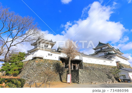 【和歌山県】晴天下の和歌山城の天守曲輪 73486096