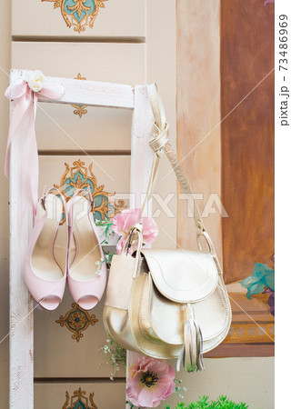 luxury fashion woman accessories, pink shoes and handbag, little evening purse, elegant style, sandals footwear luxury fashion woman accessories, pink shoes and handbag, little evening purse, elegant style, sandals footwear 73486969