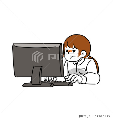 ビジネス リモート Pc 仕事 在宅のイラスト素材