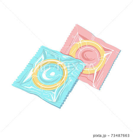 .Latex Condom in the package.Protection from sexually transmitted diseases.Safe sex. Hand-drawn vector illustration. .Latex Condom in the package.Protection from sexually transmitted diseases.Safe sex. Hand-drawn vector illustration. 73487663
