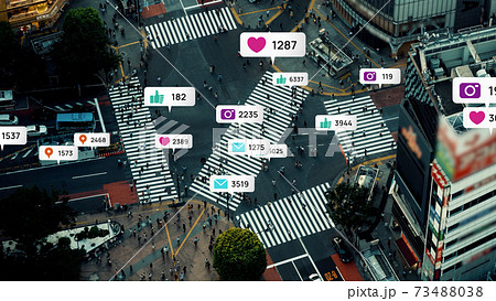 SNS通知　ソーシャルメディア 73488038