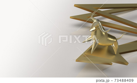 The golden bull on arrow up for bull market content 3d rendering The golden bull on arrow up for bull market content 3d rendering 73488409