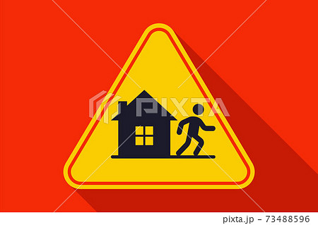 the exit from the building after quarantine icon. the exit from the building after quarantine icon. 73488596