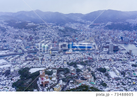 稲佐山　雪景色　【長崎市】 73488605