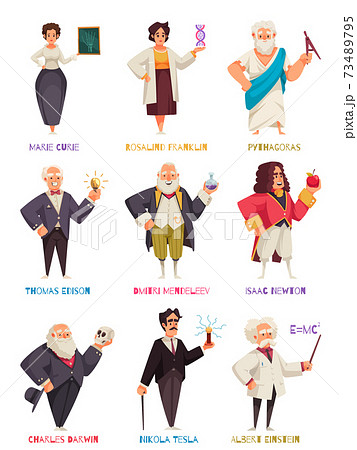 Famous Scientists Characters Set 73489795