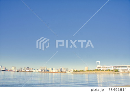 【東京都】1月・快晴　お台場海浜公園 73491614