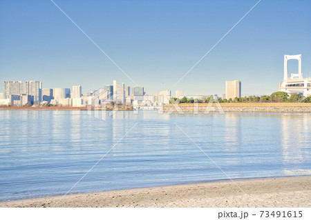 【東京都】1月・快晴　お台場海浜公園 73491615