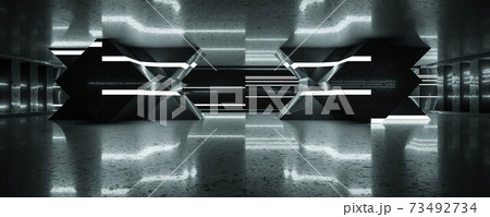 abstract concrete stone surface hall with futuristic grunge industrial desgin 3d render illustration 73492734