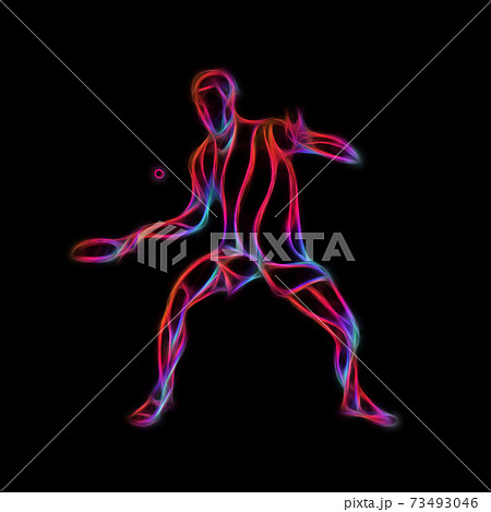 Table tennis sport. Ping pong abstract colorful player Table tennis sport. Ping pong abstract colorful player 73493046