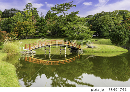 旧大乗院庭園 奈良県奈良市の写真素材