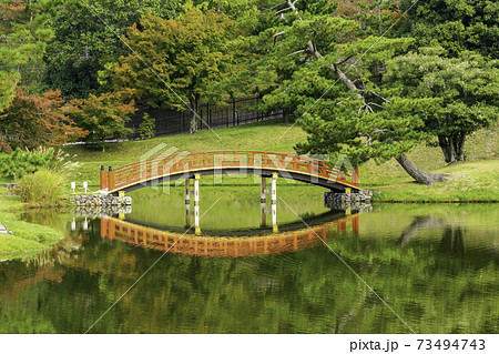 旧大乗院庭園 奈良県奈良市の写真素材