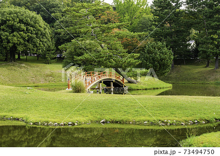 旧大乗院庭園 奈良県奈良市の写真素材