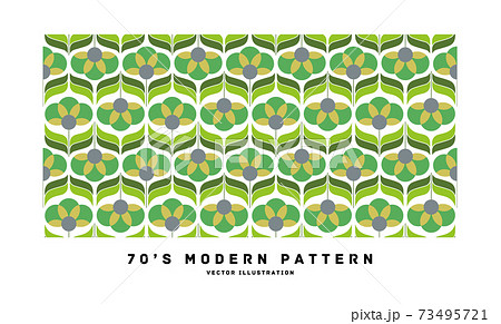 昭和レトロ モダンなシームレスパターン ベクターイラスト素材 壁紙のイラスト素材