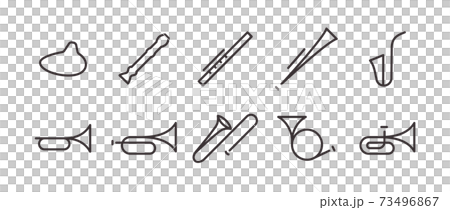 10 icon set (wind instrument) 10 icon set (wind instrument) 73496867
