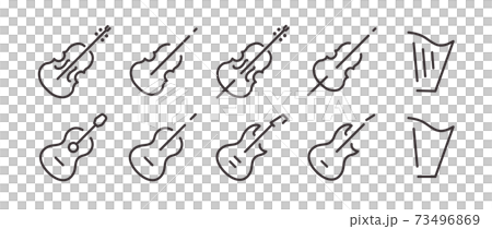10 icon set (stringed instrument) 10 icon set (stringed instrument) 73496869