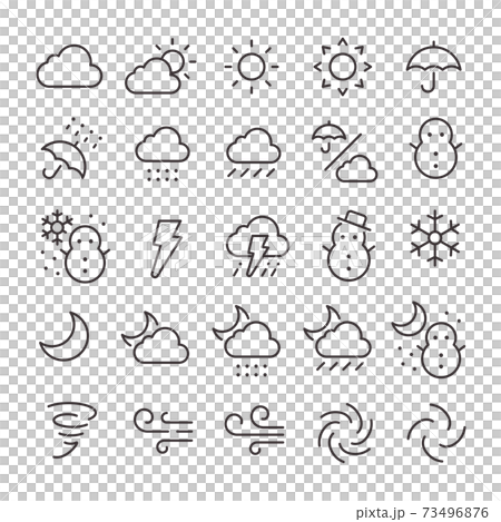 25アイコンセットNo.16(天気) 25アイコンセットNo.16(天気) 73496876