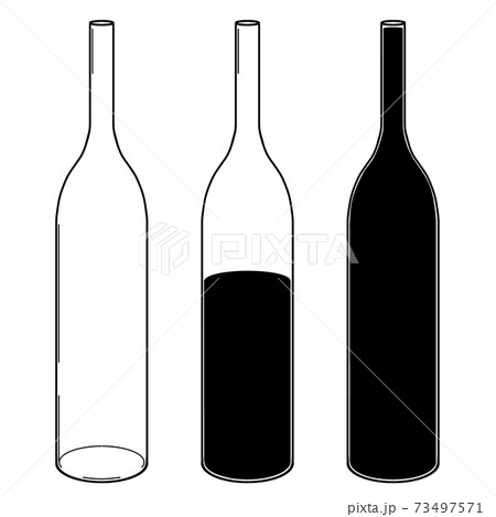 シンプルなビンのイラスト素材