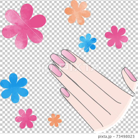 手繪指甲的插圖 73498023
