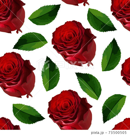 Red rose romantic seamless pattern. 73500505